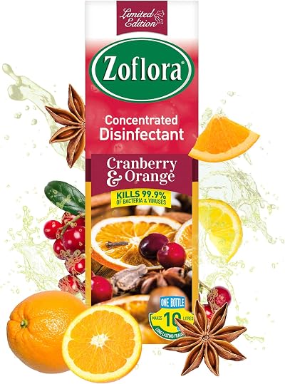 Zoflora Antibacterial Disinfectant 120ml Cranberry Orange Makes 4.8L
