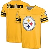 FOCO NFL Men's Officially Licensed Primary Logo Alternate Color Game Day Football V-Neck Top