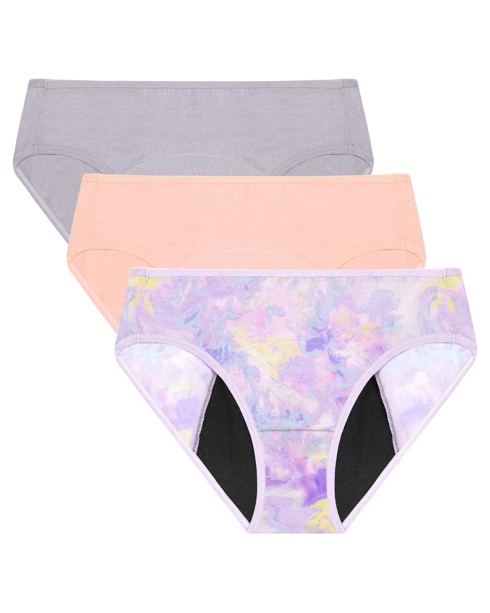 Photo 1 of Neione Girls Period Underwear Teens Menstrual Panties First Period Starter Tween Hipster Undies 3 Pack Fairy 10-12 Years