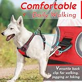 Eagloo Dog Harness Small Adjustable No Pull Reflective Red S view 4