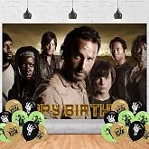 The Walking Dead Backdrop 5x3 Vinyl Walking Dead Birthday Party Supplies Photography Background Picture Photoshoot Cake Table Decor Banner Shoot Drapes Poster