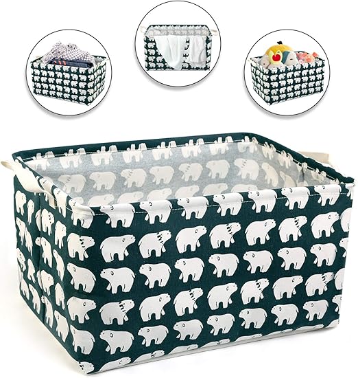 LinStyle Cuadrados Cestas de Almacenamiento, Plegable Caja de