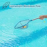 LATERN 60cm Pool Skimmer Net with Aluminum Pole Fine Mesh Green view 5