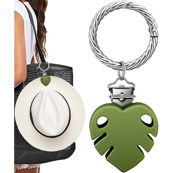 2Pcs Hat Clips for Travel on Bag, Silicone Sunhat Carrier  display picture 1