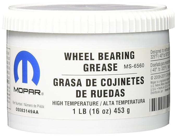 Genuine Chrysler Accessories 5083149AA Wheel Bearing Grease 1 lb. Tub