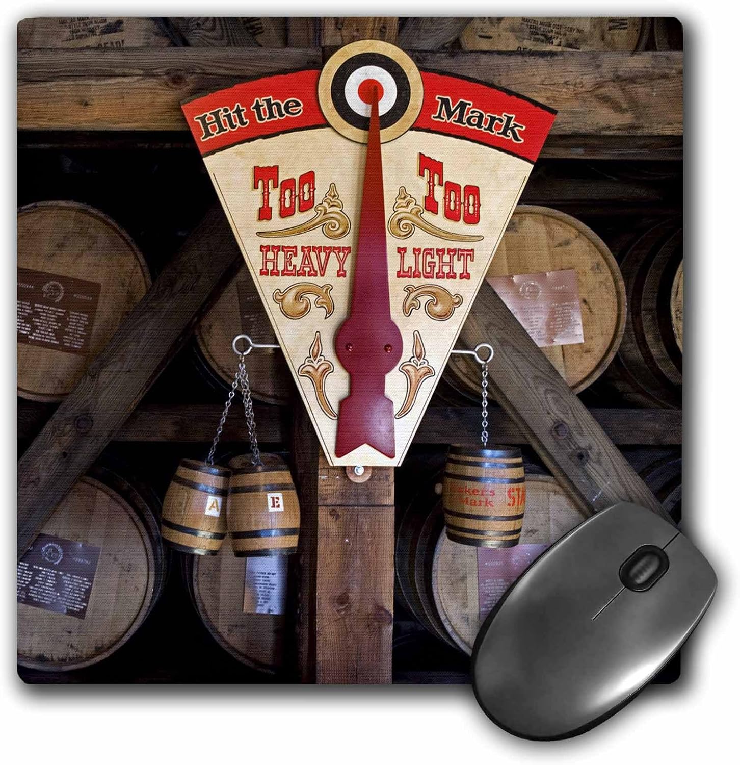 3dRose mp_90417_1 8 x 8-Inch Kentucky, Makers Mark Bourbon in Wood Distillery - Us18 Lno0001 - Luc Novovitch Mouse Pad