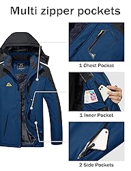 MAGCOMSEN Men's Waterproof Winter Snow Jacket