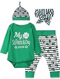 Easter Baby Girl Outfit Set - Romper With Pants & Headband For Holiday Photos
