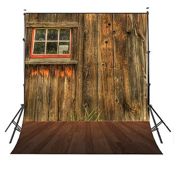 Rustic Barn Door Wall Background Smooth Dark Wood Floor Amazon Co