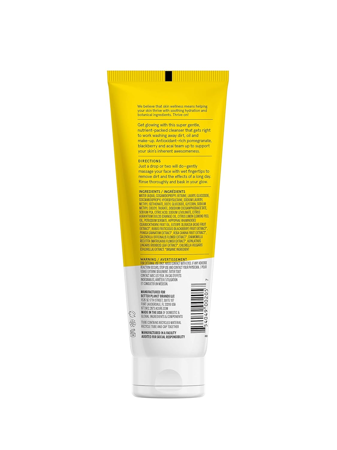 acure face cleanser