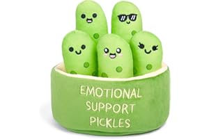 Emotional Support Pickles by Relatable, Cuddly Stuffed Animals and Toys, Squishy Toys and Plushies, Perfect Funny Pickle Gift