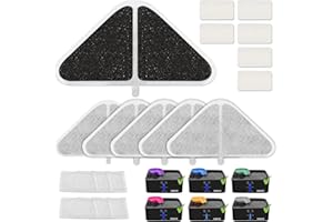 SIBAYS 6 Pack Cat Water Fountain Filter Replacement 【Filter&Sponge&Filter Bag】 5 Layers Filtration System 230oz/7L Pet Water Fountains,Coconut Shell Activated Carbon and PP Cotton