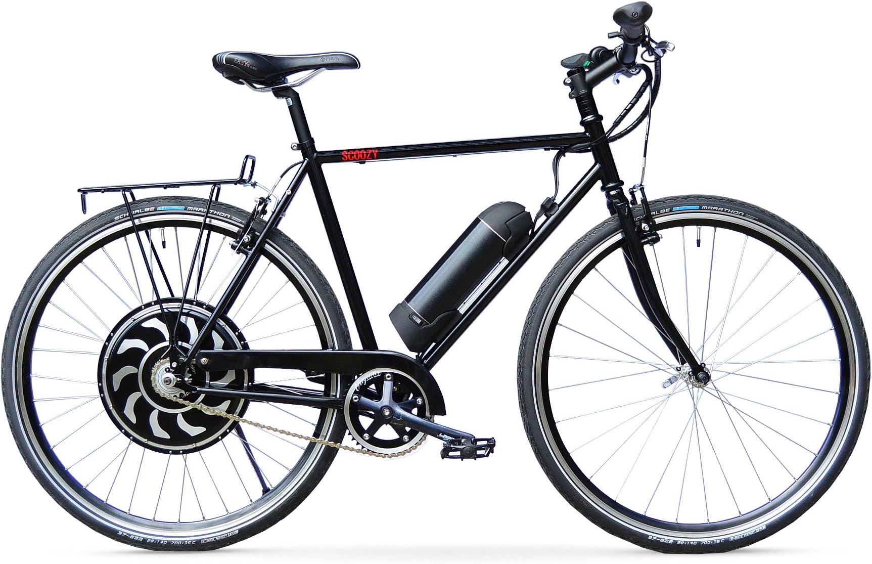 Ride Scoozy Electric Bike, Lightweight, 500 Watt E-Bike Motor, Li-Ion Battery, Adult Electric Bicycle (Black, Large)