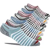 COOPLUS No Show Socks Men 8 Pairs Cotton Low Cut Non Slip Casual Invisible Flat Boat Socks