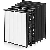 Ecofort 3000 Replacement Filters Compatible with Air Doctor 3000 & 3000M Air Purifiers, Includes 1 High-Efficiency Filter, 2 Carbon Filters, 4 Pre-Filters, Comparable to ADF3001, ADF3002, ADF3003