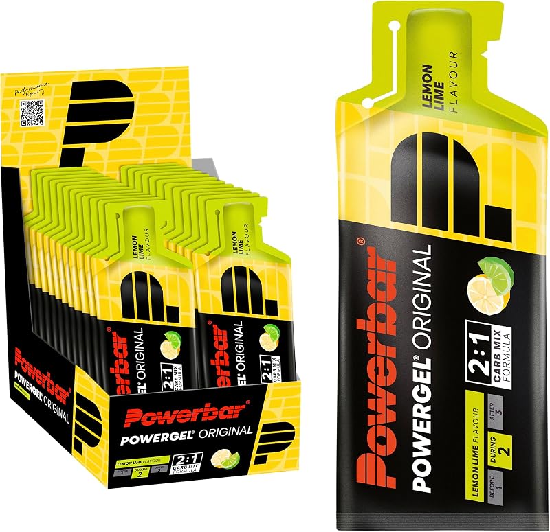 PowerGel Original Lemon Lime 24x41g - Gel energetico ad alto contenuto di carboidrati + C2MAX + Natrium