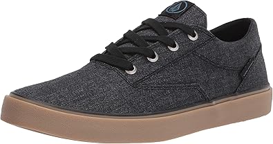 Volcom Mens Draw Lo Canvas Vulcanized Skate Shoe