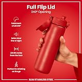 Ion8 Lightweight Stainless Steel Water Bottle 600 ml Red Leak Proof view 5