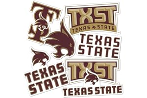 Desert Cactus Texas State University Sticker TXState Bobcats Vinyl Decals Laptop Water Bottle Car Scrapbook Sheet T2 (Type 2)