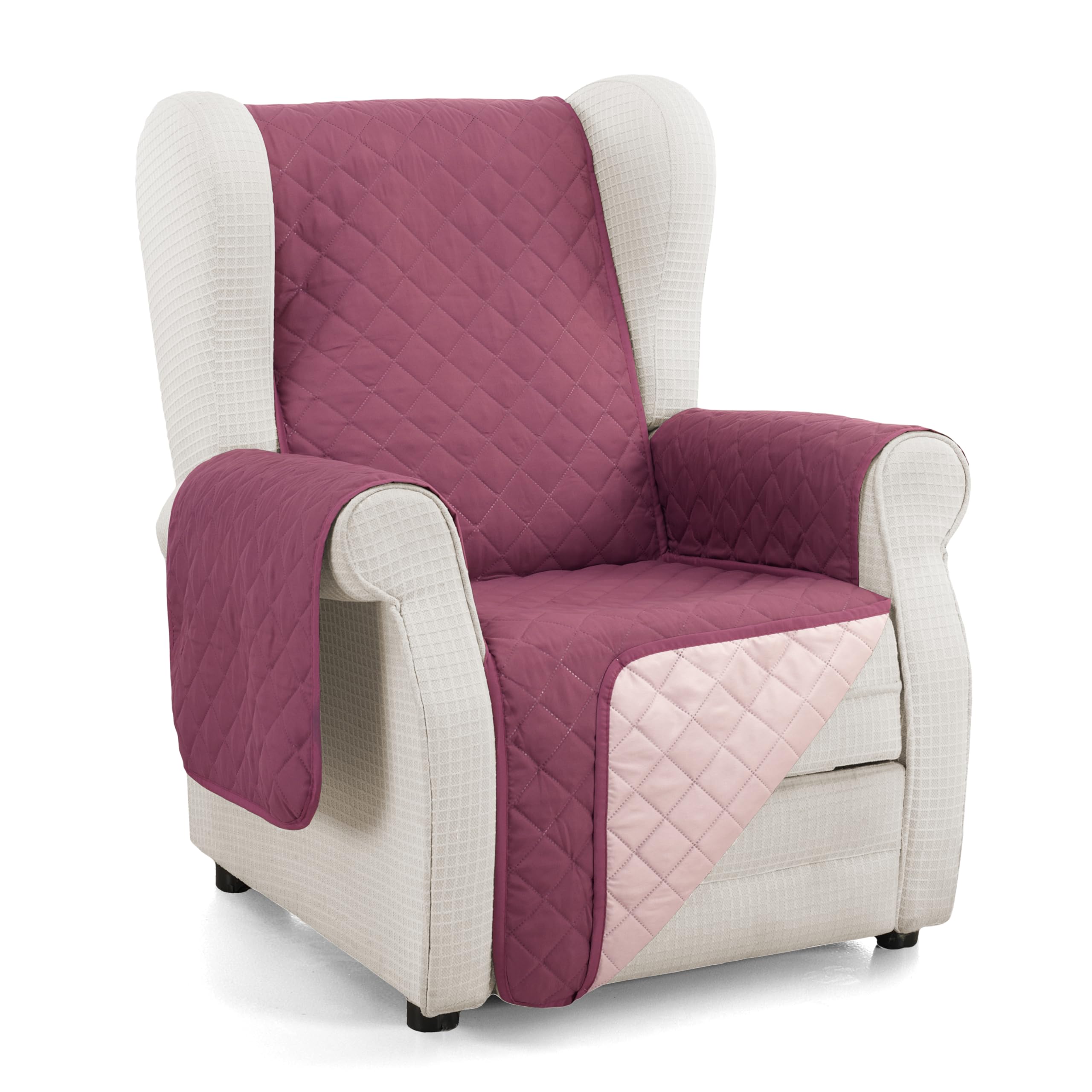 Martina Home 1 Seater Amber Sofa Cover/Relax Aubergine/Salmon
