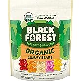 Black Forest Organic Gummy Bears Candy, 8 Ounce Bags (Pack of 6) | Cherry, lemon, pineapple, orange, apple, strawberry, real fruit juice, gluten free, fat free, sharing, lunchbox