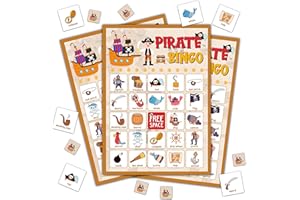 Disfuco Pirate Party Game - Bingo Cards for Adults, 24 Players