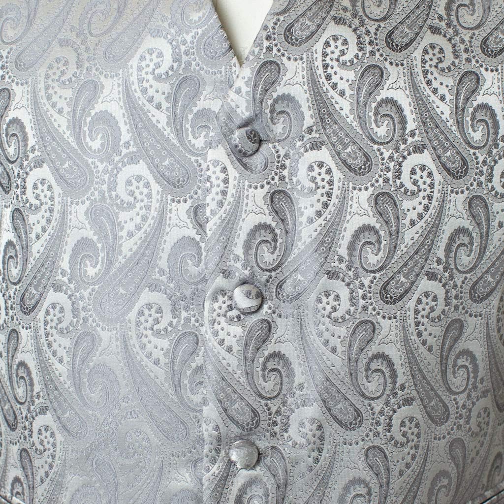 Men's 4pc Paisley Design Formal Tuxedo Dress Vest Necktie Bowtie Handkerchief Set at  Men’s Clothing store