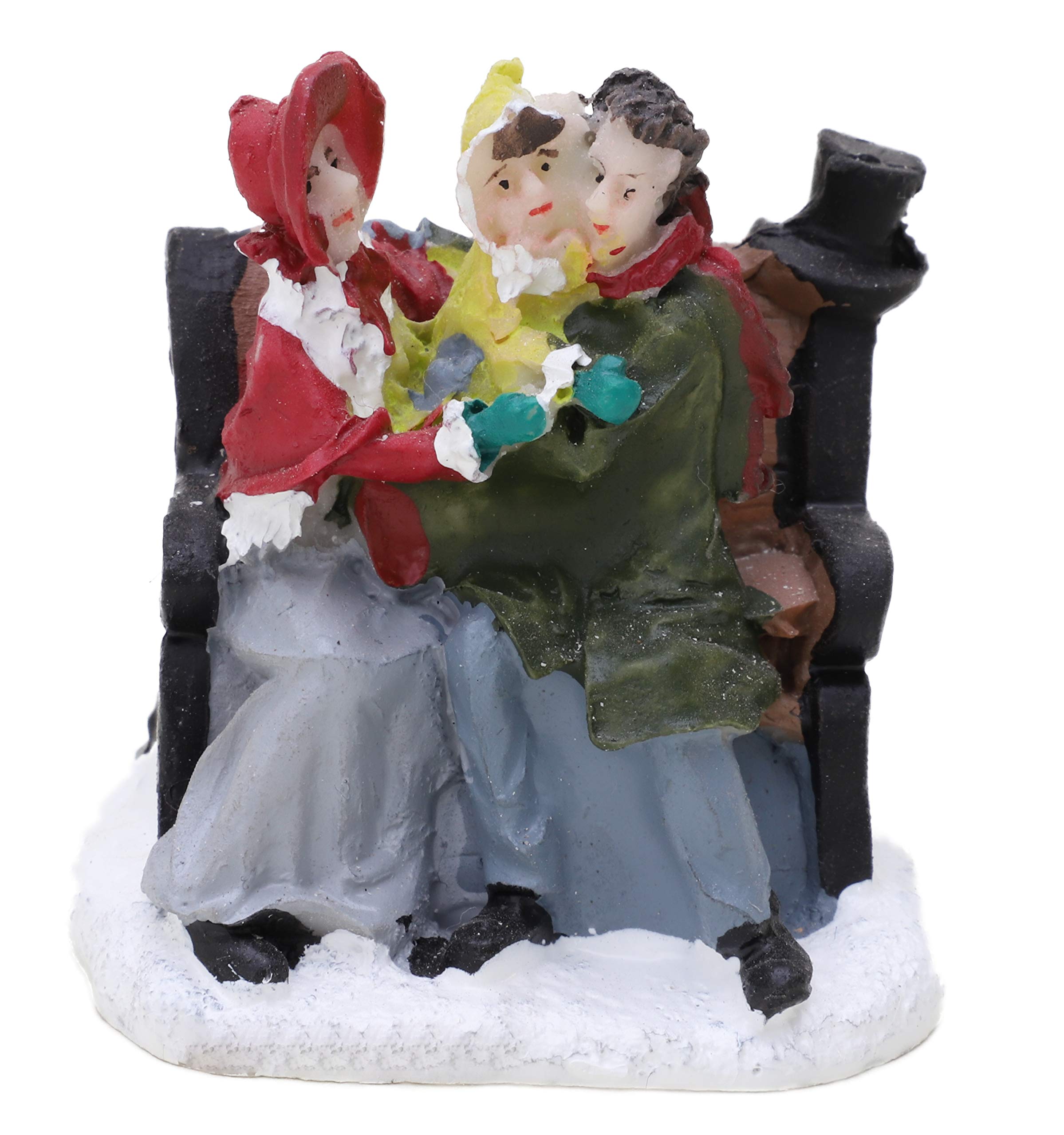 Toyland® Mini Resin Christmas Collectible Ornament - Village Scene Accessories - Xmas Figures (Couple & Baby 2 Inch).. — image 1