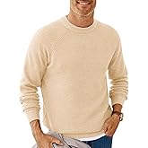 Runcati Mens Crew Neck Pullover Sweater Waffle Long Sleeve 2025 Fall Winter Thermal Textured Knitted Sweaters