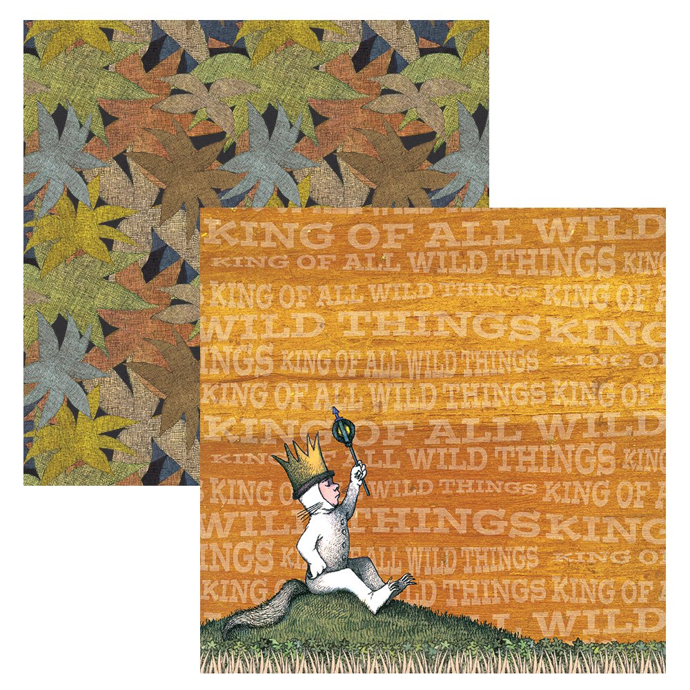 Paper House Productions P-2077E 12" Double Sided Scrapbook Papers, Where The Wild Things are Max (15-Pack)