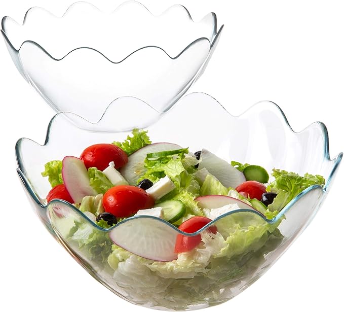 Home, Furniture & DIY Bowls Glass Footed Trifle Bowl 27 cm Salad Fruit