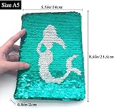 GINMLYDA Reversible Sequin Diary for Girls 8.5x5.5 In 160 Pages Mermaid Gift view 6