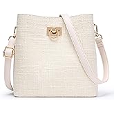KALIDI Crossbody Purses for Women Vegan Leather Bucket Bag Fashion Ladies Crossbody Handbag Shoulder Purse with Multi Pockets