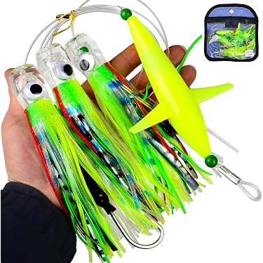Feather Daisy Chain Teaser – Esca Da Traina Per Tonno, Mahi E Marlin (5")