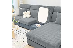 hyha Universal Couch Cushion Covers, Magic Sofa Covers Washable, Stretch Couch Sofa Covers for 3 Cushion Couch, Interior Sofa Seat Cushion Covers for Sofa (3 Cushion Sofa, Gray)