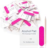 Qsnidy 30 Pack Disposable Manicure Kit Individually Packed 3-Piece Mini Press on Nail Art Tool Prep Kit Includes Mini Nail Fi