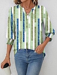 LOMON Women's 2025 Fashion Tops 3/4 Length Sleeve