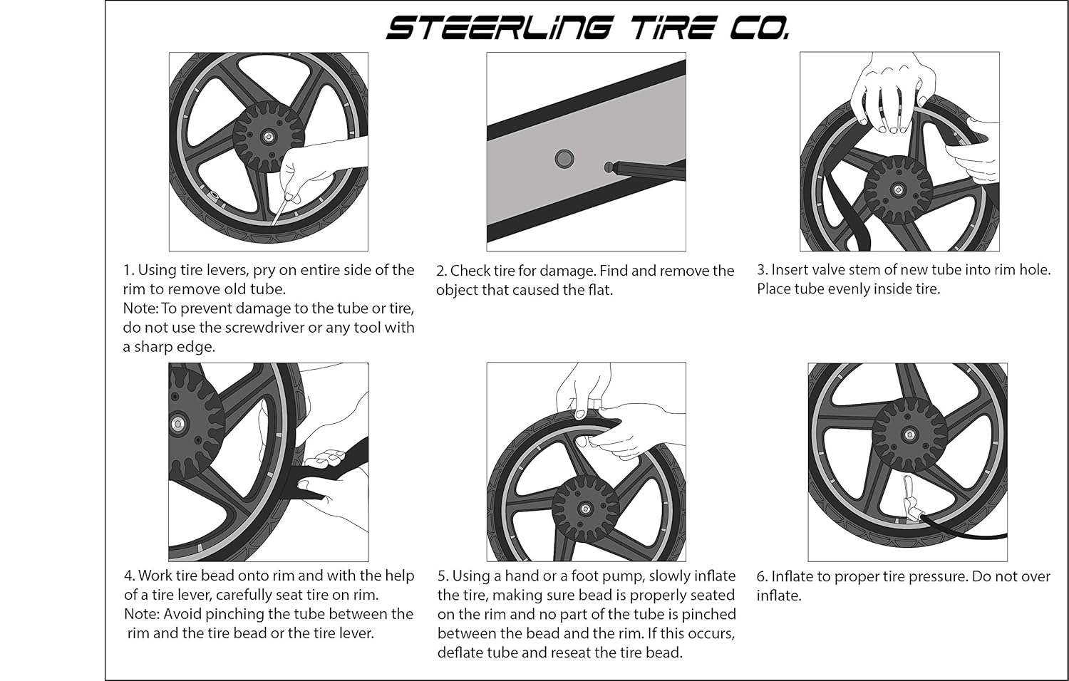 2Pack 16 x 1.75/2.125 Heavy Duty Thorn Resistant Inner Tire Tube for