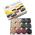 Craftsman Carrom Coin Set of 24 Coins + 1 Stricker for Champions Play. Carrom Coins+Stricker