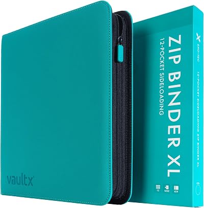 Vault X 12 XL Pocket Zip Binder 624 Cards Teal Exo Tec Album Material