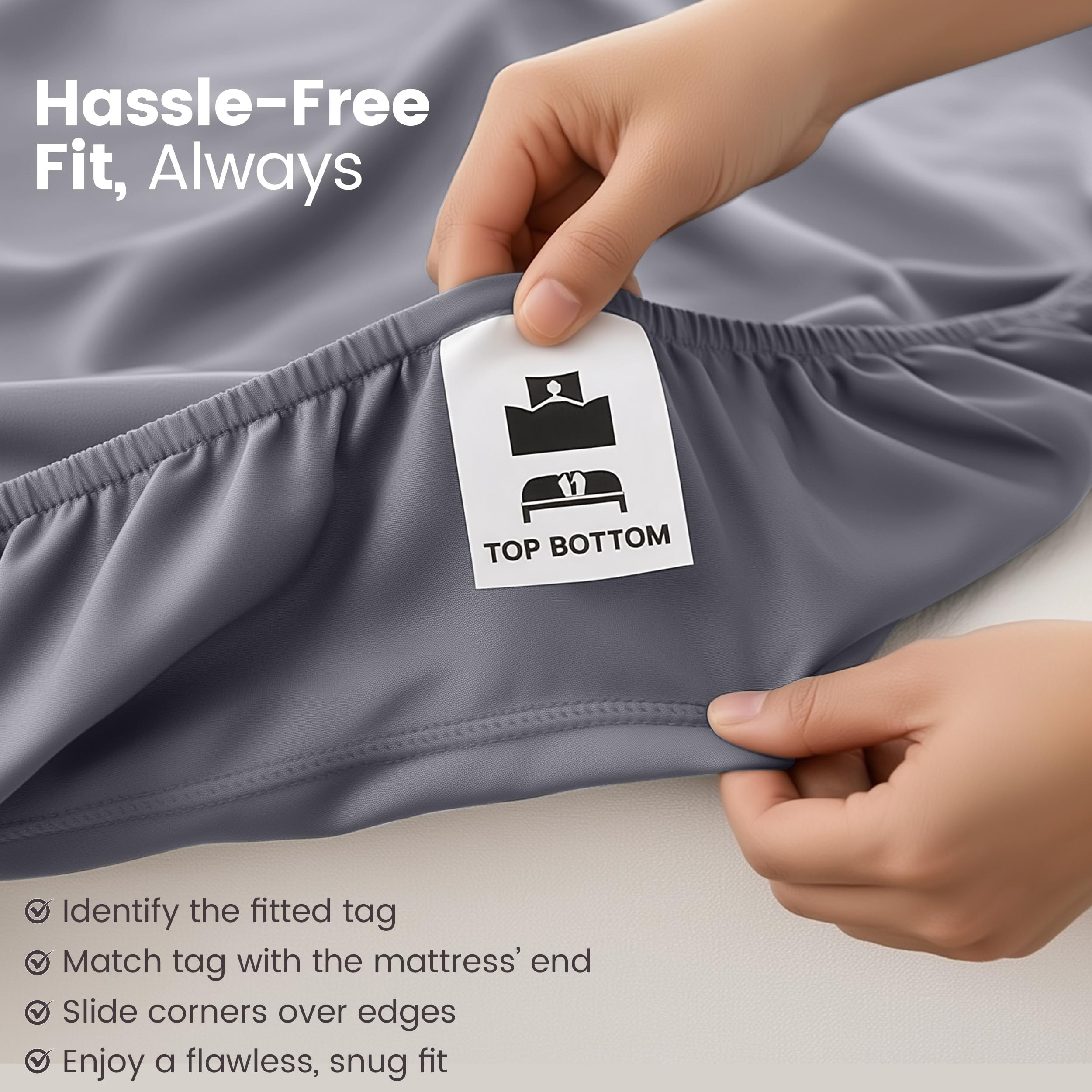 Utopia Bedding Fitted Sheet Double, Grey - Deep Pocket 14 inch (35 cm) - Easy Care - OEKO-TEX Certified - Soft Brushed Microfibre Fabric - Shrinkage and Fade Resistant - Bottom Sheet