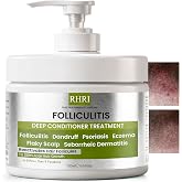 Folliculitis Deep Conditioner Scalp Treatment for Psoriasis &amp; Dandruff | Effective Scalp Treatment for Seborrheic Dermatitis, Psoriasis, Dry Itchy Scalp, Nourishes Oily Hair, Hydrated Hair Treatment