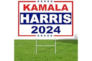 GTSABWAY Harris Waltz Yard Sign with Heavy Duty Metal H-Frame,Durable Double Sided,Waterproof, Durable Corrugated Plastic for Lawn, Garden, Patio Display