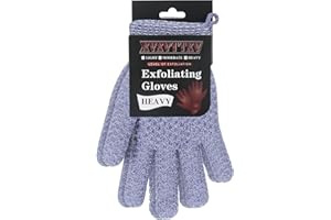 XVXVTTXVV Exfoliating Dual Texture Bath Gloves for Shower Spa Massage and Body Scrubs, Dead Skin Cell Remover, body scrubber with Hanging Loop