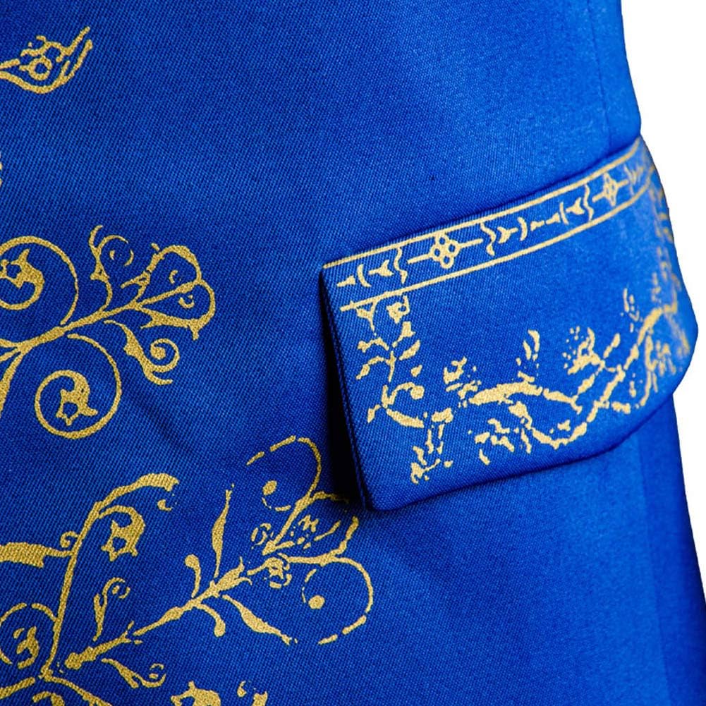SIDNOR Beauty and The Beast Prince Dan Stevens Blue Uniform Cosplay Costume Outfit Suit: Clothing