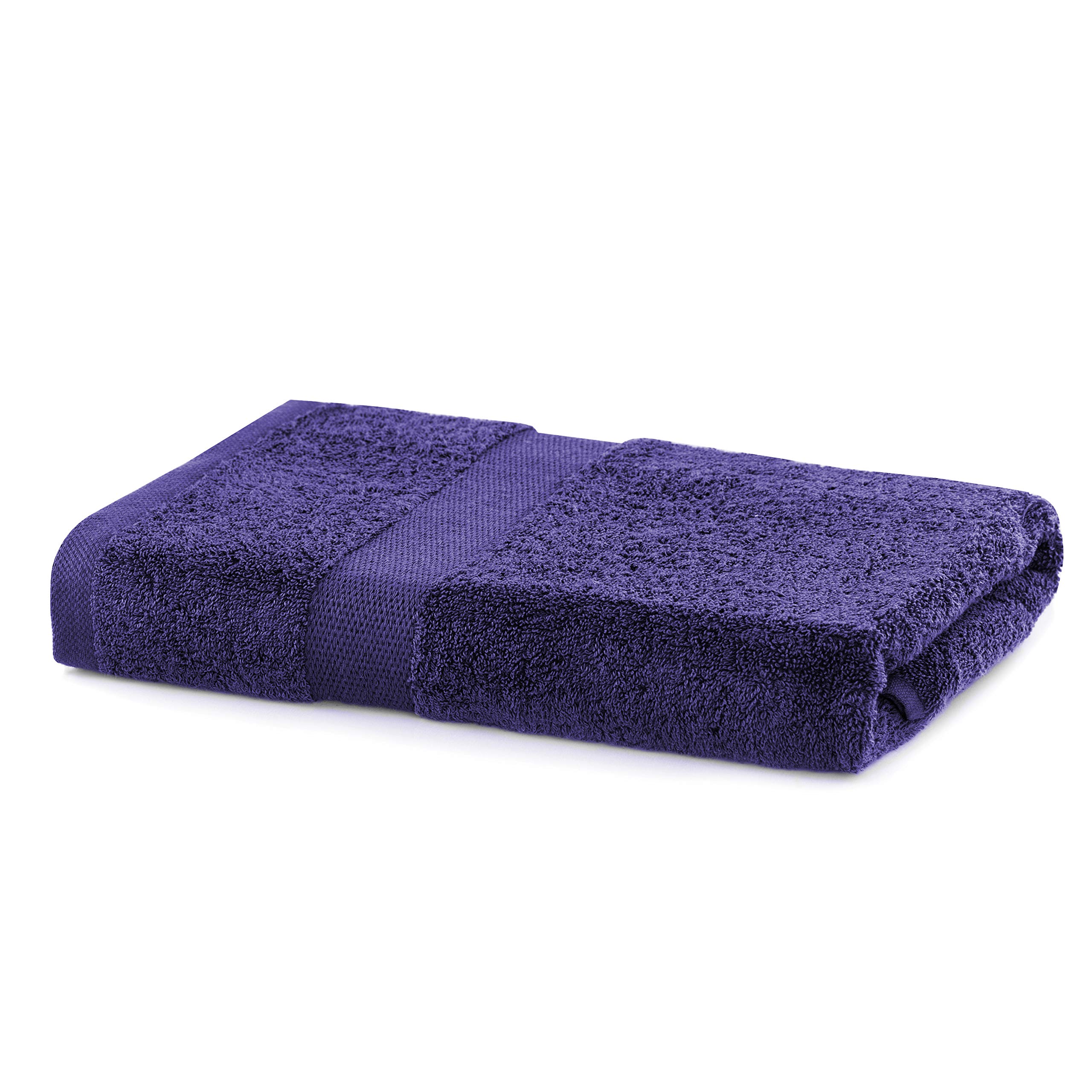 DecoKing Bath Towel 70 x 140 cm Cotton Quality 525 g/m² Purple Bath Towel Absorbent Marina