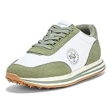 Lacoste Men's L-Spin Sneaker, Khaki/White, 13