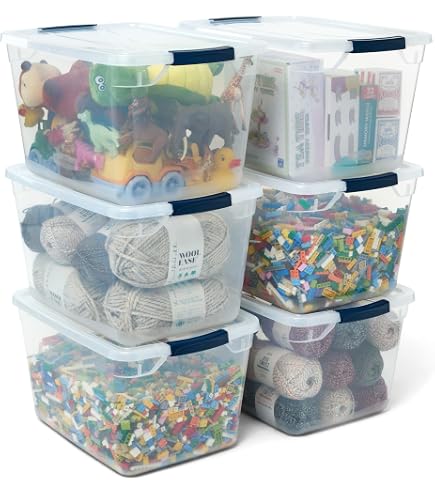 Hefty 18qt Plastic Storage Bin with HI-RISE Stackable Lid | Pack