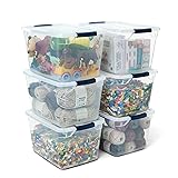 Rubbermaid Cleverstore Clear 32 Qt, 6 Pack