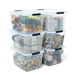 Rubbermaid Cleverstore Clear 32 Qt, 6 Pack